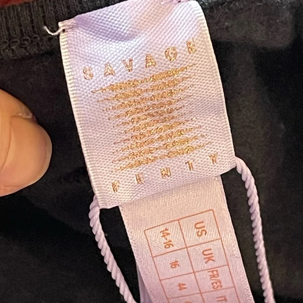 Savage Fenty NWT Black cotton blend wide leg jumpsuit comfort loungewear - Picture 4 of 16